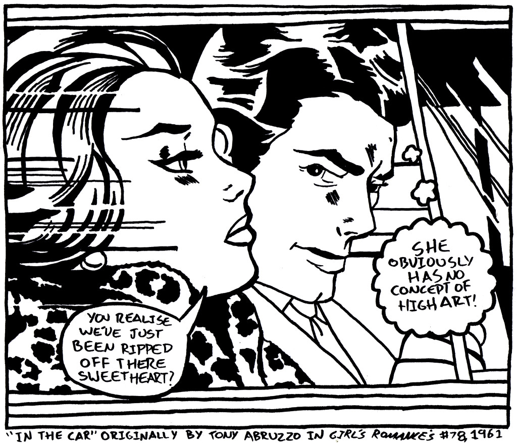 artshine.com.au-In The Car (Originally by Tony Abruzzo in Girl’s Romances #78,1961)
